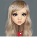 (WO)Crossdress Sweet Girl Resin Half Head Female Cartoon Character Kigurumi Mask With BJD Eyes Cosplay Anime Role Lolita Doll Mask